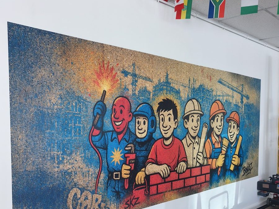 CFA du bâtiment, Avignon – impression murale Empreinte Verticale